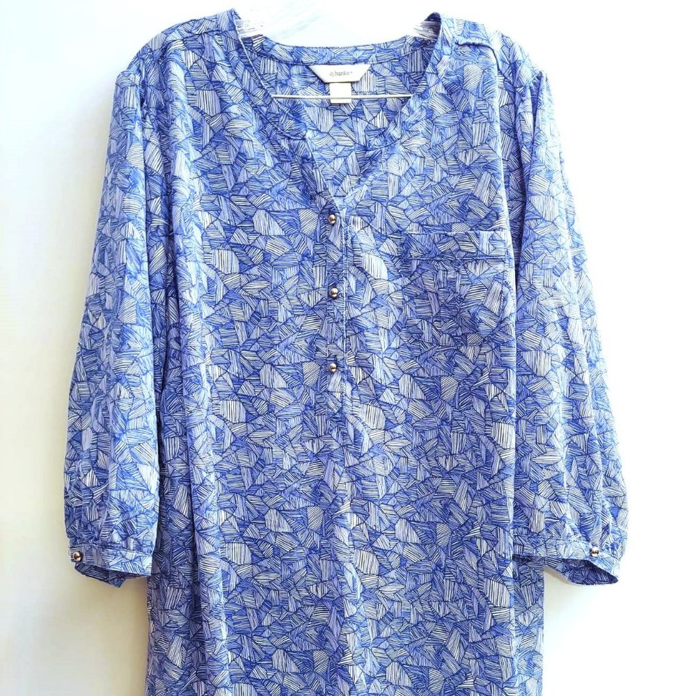 CJ BANKS Long Sleeve Blouse